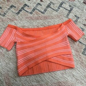 Aerie Vibrant Orange Ribbed Top